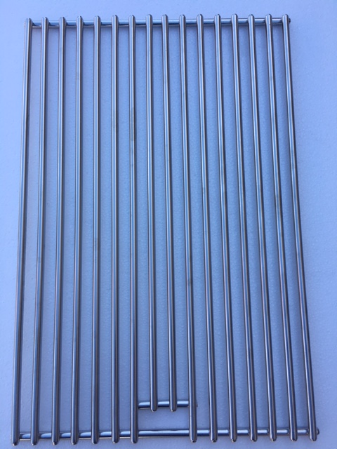 Stainless steel Rinnai grill. 420mm x 280mm.